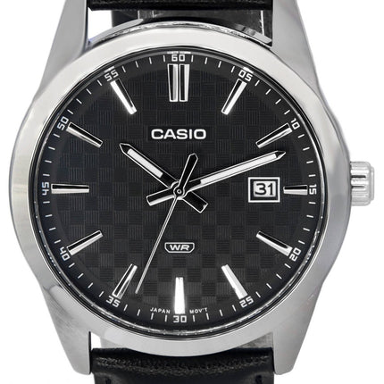 Casio Analog Läderrem Svart Urtavla Quartz MTP-VD03L-1A MTPVD03L-1 Herrklocka