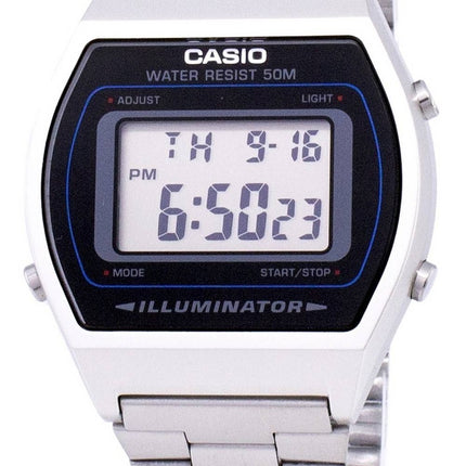 Casio Digital Quartz rostfritt stål Illuminator B640WD-1AVDF B640WD-1AV unisexklocka