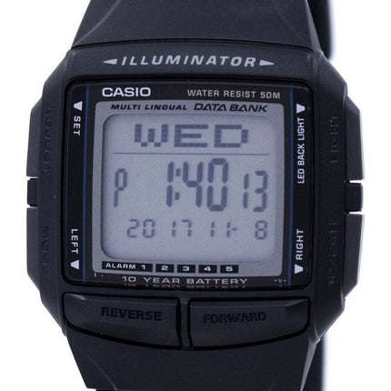 Casio Illuminator Flerspråkig databank Dual Time Digital DB-36-1AV DB36-1AV herrklocka