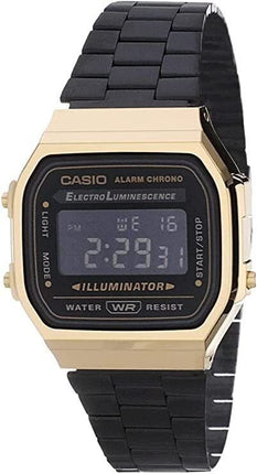 Casio Vintage Chronograph Alarm Digital A168WEGB-1B unisexklocka