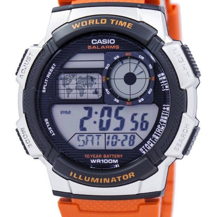 Casio Youth Series Illuminator World Time Alarm AE-1000W-4BV AE1000W-4BV herrklocka
