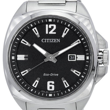 Citizen Endicott rostfritt stål svart urtavla Eco-Drive AW1720-51E 100M herrklocka