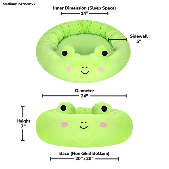 FURVEO - Squishmallows Pet Bed Wendy The Frog, 60 Cm