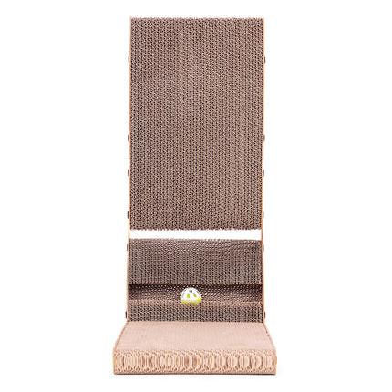 FURVEO - Pap Corner Cat Scratcher Seng med Legetøj Petsi