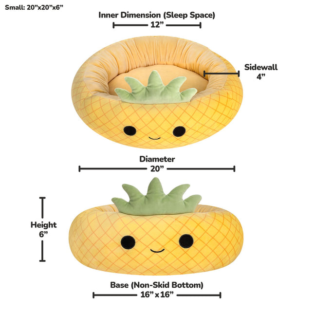 FURVEO - Squishmallows Pet Bed Maui Ananas, 50 Cm