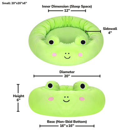 FURVEO - Squishmallows Pet Bed Wendy The Frog, 50 Cm