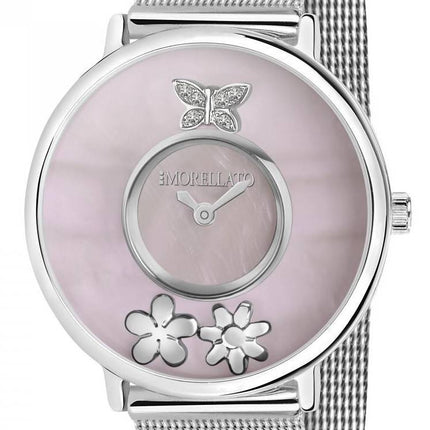Morellato Pink Pärlemor Rostfritt stål Mesh Quartz R0153150501 Damklocka