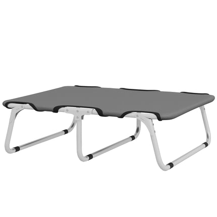 PAWROOM - Forhøjet hundeseng, udendørs kæledyrsseng, hundeseng til små hunde op til 10 kg, Oxford, grå 71 x 58 x 20 cm
