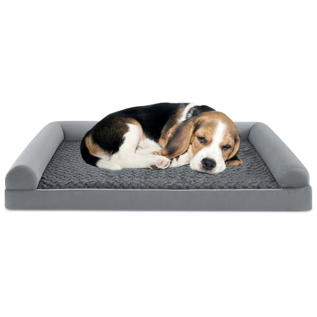 PAWROOM - Ortopædisk Hundeseng XL, Grå - Ledstøtte, skridsikker
