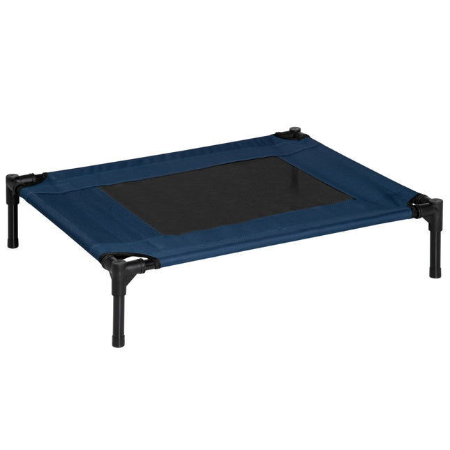 PAWROOM - Hundeseng Hundeseng Udendørs Katteseng Husdyrseng Soveplads Stål 600D Oxford Stof Blå 76,2 X 61 X 18 Cm