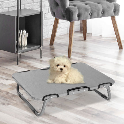 PAWROOM - Hundeseng Udendørs Sammenklappelig Hundeseng, Katteseng, Soveplads, Grå, 59X46X15Cm