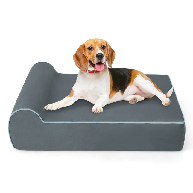 PAWROOM - Ortopædisk hundeseng til store hunde, memoryskum, grå
