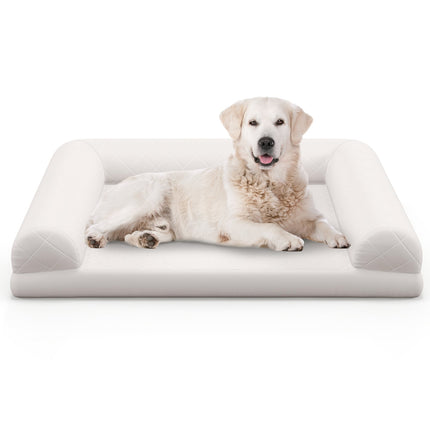 PAWROOM - Ortopædisk hundeseng til mellemstore hunde, æggeburskum, beige
