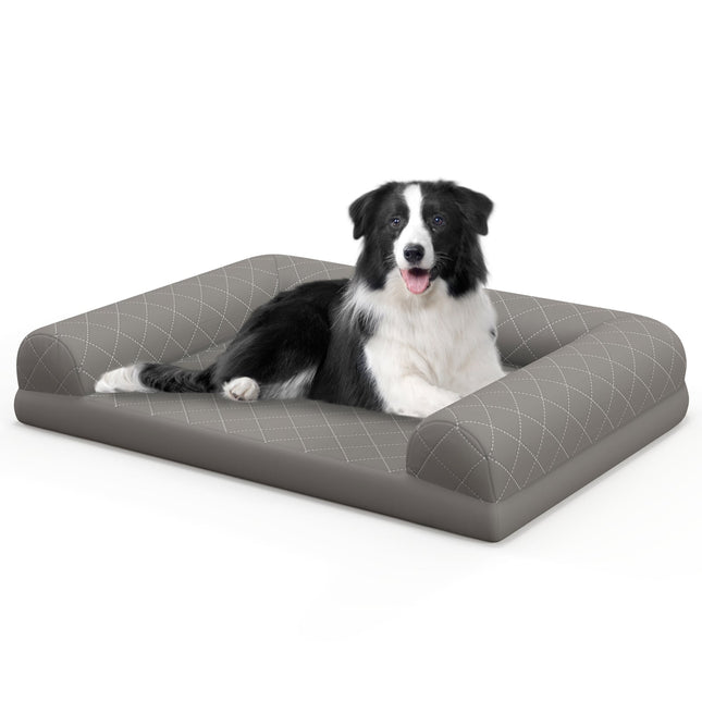 PAWROOM - Ortopædisk hundeseng, medium, æggeburskum, grå