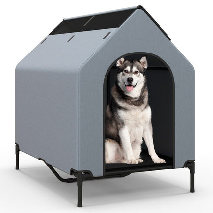 PAWROOM - Elevated Dog House & Bed, Breathable Mesh, 75x110x106 cm