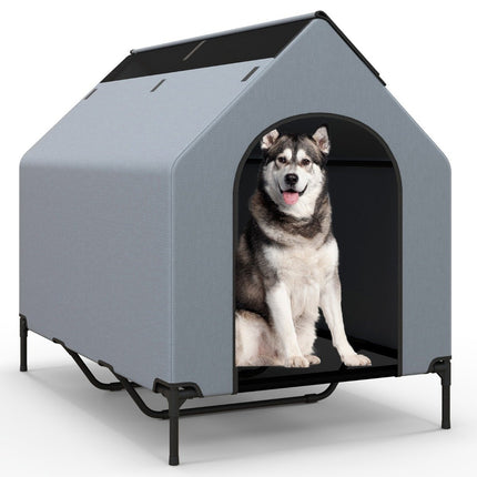 PAWROOM - Forhøjet hundehus & seng, vandtæt, 84x132x114 cm