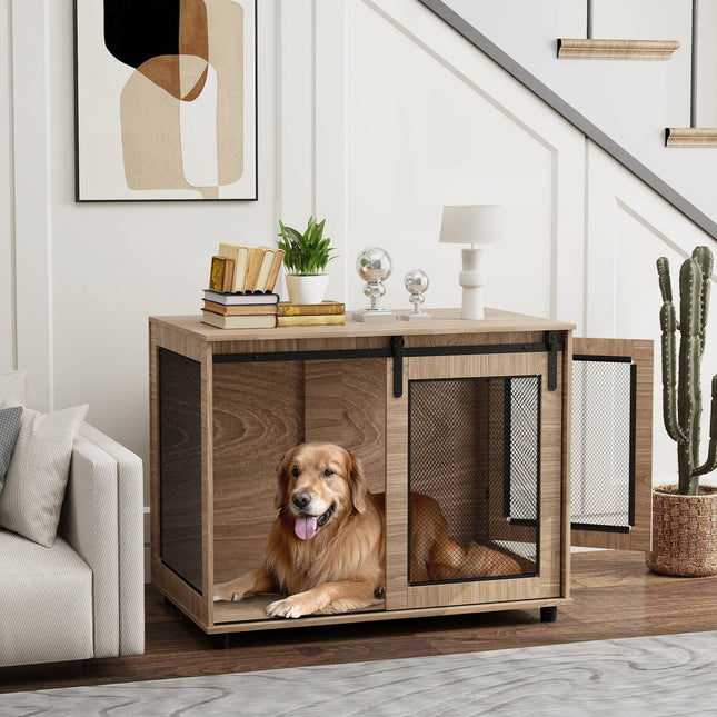 PAWROOM - Dog cage furniture, large steel, 2-door side table 98x60x78 cm