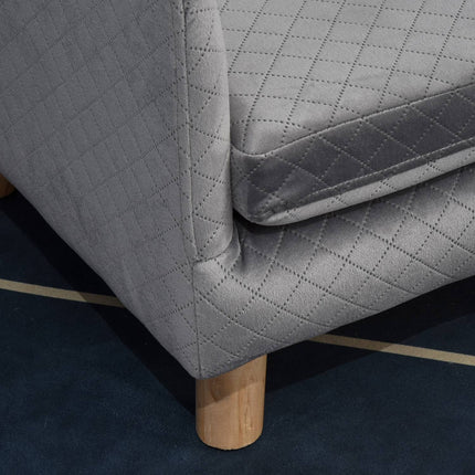 PAWROOM - Hundesofa Velvet Touch Pet Sofa Til Små Hunde Op Til 8 Kg, Med Træben, Grå, 64X45X36Cm