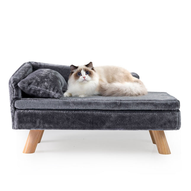 PAWROOM - Forhøjet sovesofa til kæledyr med aftagelig hynde, grå