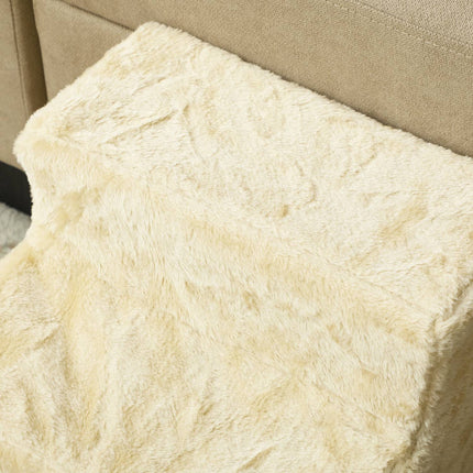 PAWROOM - Pet stairs 3 steps, 35 cm, plush, for cats/dogs up to 4.5 kg