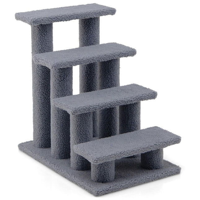 PAWROOM - Animal stairs climbing tree cat stairs for cats up to 25 kg 61 x 41 x 60 cm gray