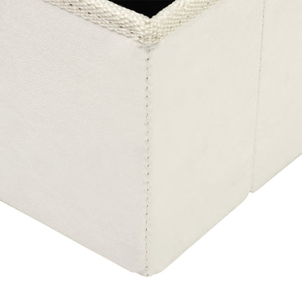 PAWROOM - Pet Stairs Foldbar Kattetrappe/Hundetrappe Med 3 Trin Og Opbevaringsplads, Til Katte Og Hunde, Mdf, Hvid, 40X54X48Cm