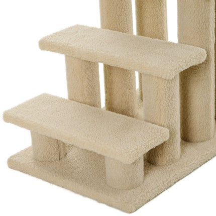 PAWROOM - Dyretrapper Hunde Katte 4-Trins Plys Beige 63,5X43X60Cm