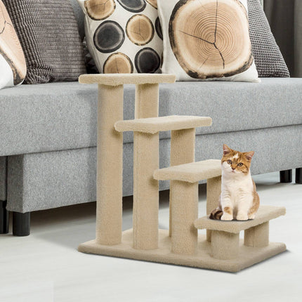 PAWROOM - Dyretrapper Hunde Katte 4-Trins Plys Beige 63,5X43X60Cm