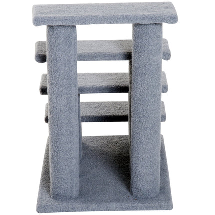 PAWROOM - Pet stairs for cats and dogs, 4 steps, gray, 63.5x43x60 cm