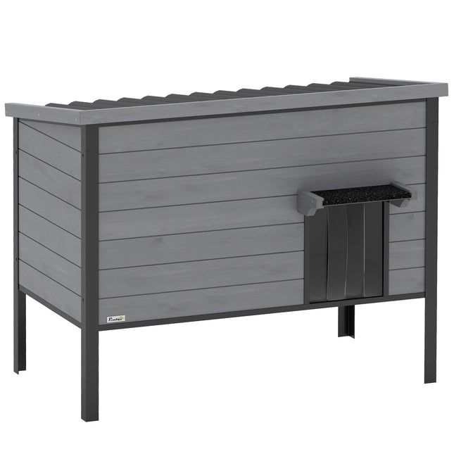 PAWROOM - Udendørs kattehus, vejrbestandigt, let at rengøre, 85x55x70 cm