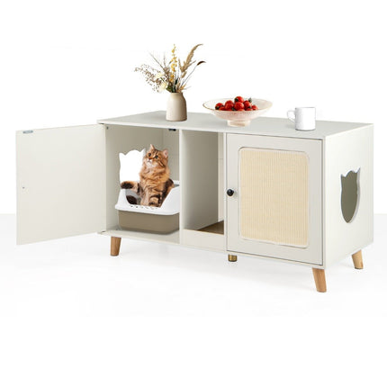 PAWROOM - Kattebakkeskab med 2 døre - Hvid, 108x50x60 cm