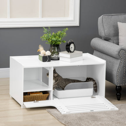 PAWROOM - Cat cabinet - Side table, white MDF