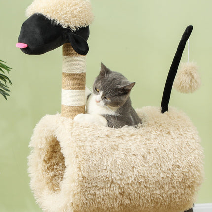 PAWROOM - Cat tree with scratching post, tunnel, for cats up to 5 kg