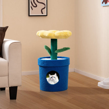 PAWROOM - Cat Tree for Indoor Cats - Flower Perch, Condo, 72 cm