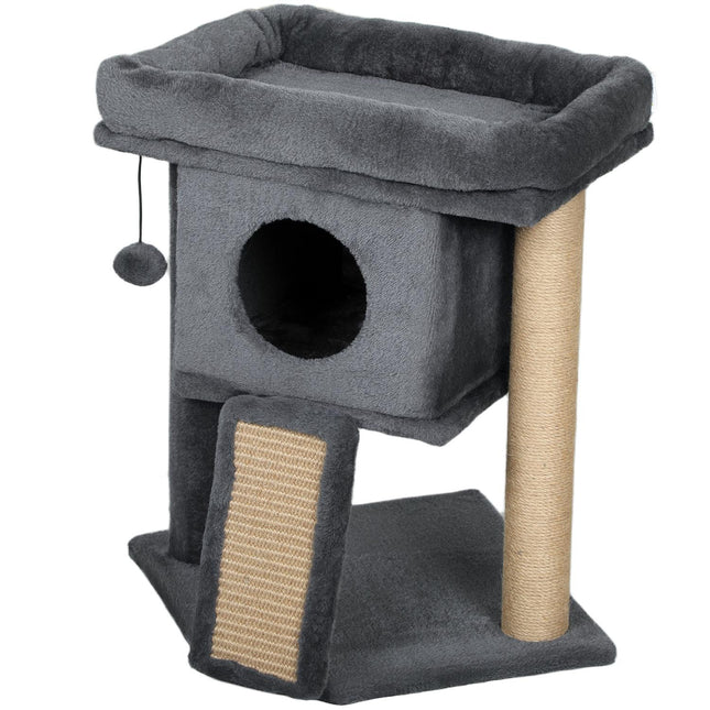 PAWROOM - Kattetræ med Jute-skrabemåtte, Beige, 40x40x57 cm
