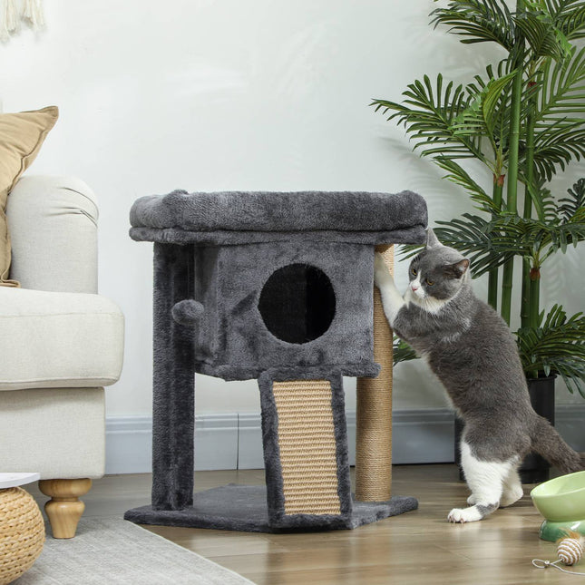 PAWROOM - Kattetræ med Jute-skrabemåtte, Beige, 40x40x57 cm