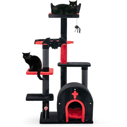 PAWROOM - Gothic kradsetræ, 134 cm, platforme og kradsetræer