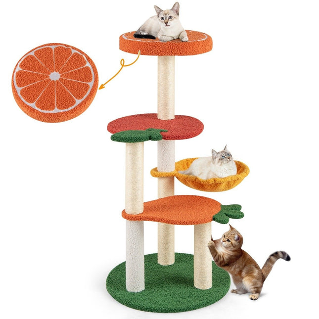 PAWROOM - Cat Tree with Fruit Theme, 100 cm, Sisal Scratch Posts