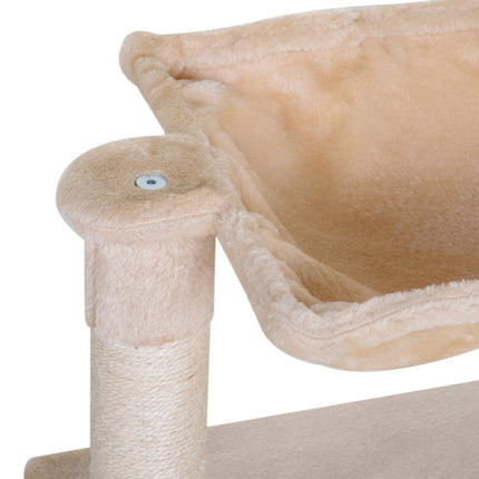 PAWROOM - Cat tree scratching post with sisal and plush hammock 50cm
