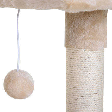 PAWROOM - Cat tree scratching post with sisal and plush hammock 50cm
