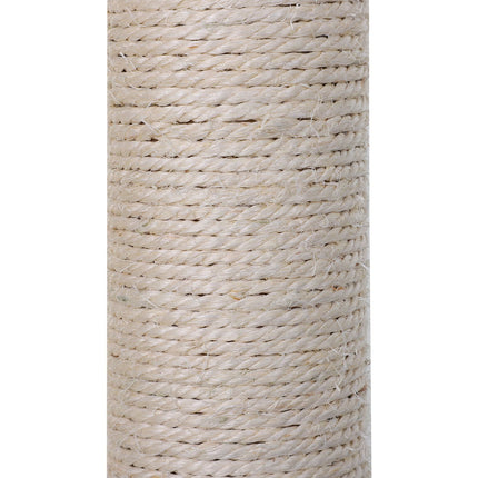 PAWROOM - Klatretræ, Gråt Kattetræ, Kradsestolpe Med Sisal-Søjle Og Plys Hængekøje, 50X36X70 Cm
