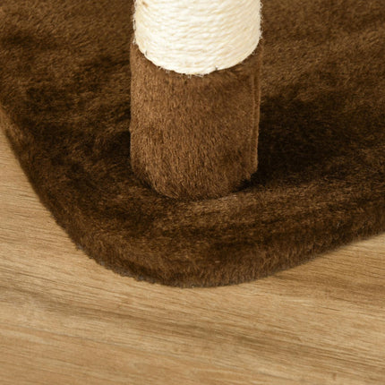 PAWROOM - Kradsestolpe Xxl Med Kattehule Og Hængekøje Multi-Level Cat Tree Multi-Aktivitetscenter, Plys, Brun, 213X91X122Cm