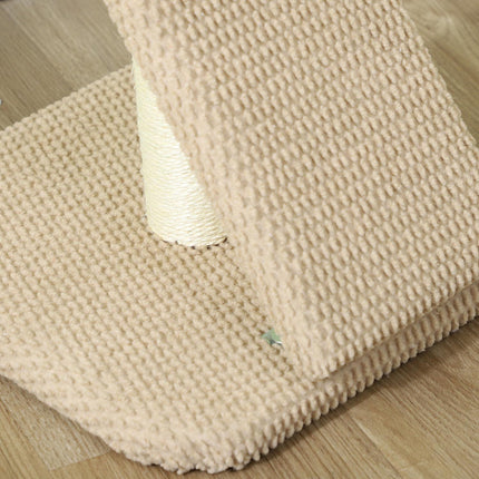 PAWROOM - Kradbestol, 54 cm kradsestolpe, sisal kat kradsestolpe med legebold, kradsestolpe til katte, kat kradsemøbel, indendørs, creme hvid