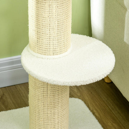 PAWROOM - Cat Tree with Bed, 91cm, Lambswool, Cream