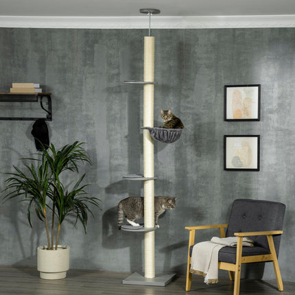 PAWROOM - Adjustable roof scraper pole, 230-250 cm, grey/cream