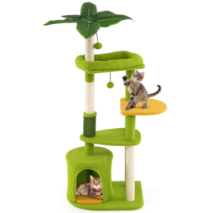 PAWROOM - Cat Tree with Platforms & Scratching Posts, 122 cm