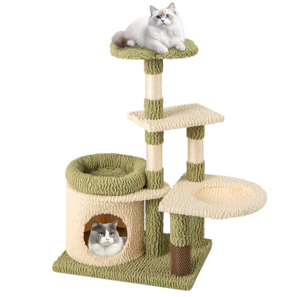 PAWROOM - Cat Tree with Platforms, Hammock, and Scratching Posts