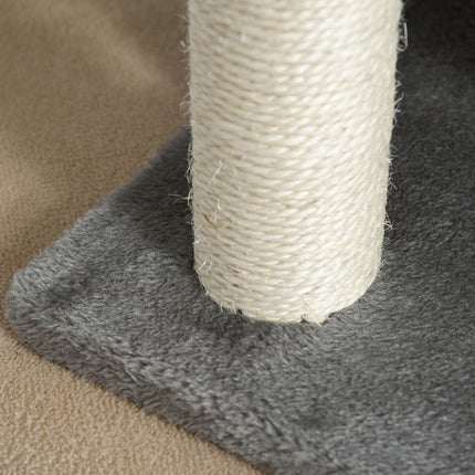 PAWROOM - Cat scratching post with play ball, 40x30x43 cm, light grey