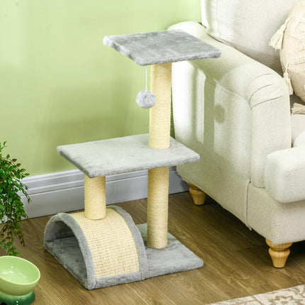 PAWROOM - Cat Tree with Sisal Posts & Plush Balls, 72 cm