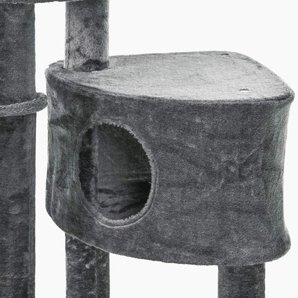 PAWROOM - Cat climbing frame, ceiling-high sisal pole, dark grey